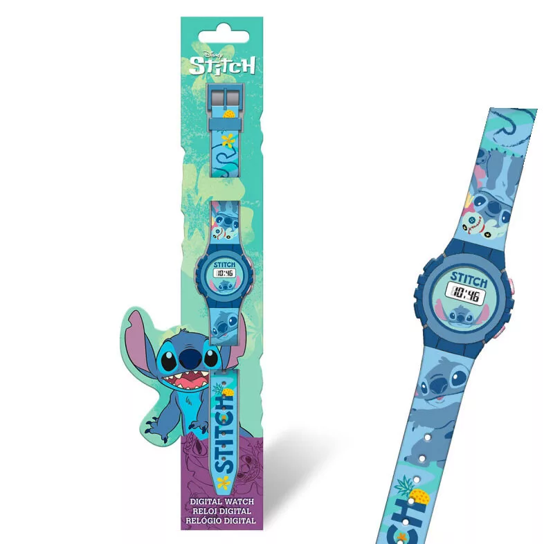 Montre digitale bleue Disney Lilo et Stitch pour enfants