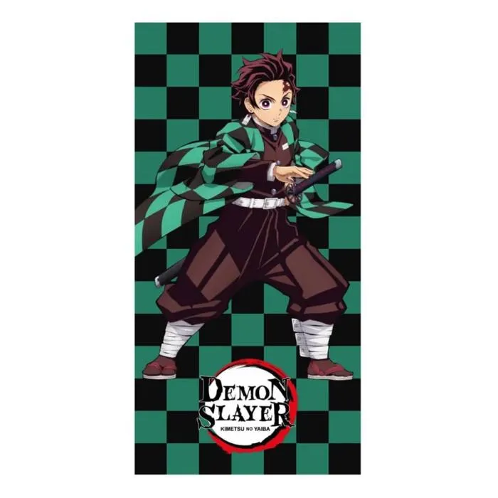 Serviette de bain et de plage DEMON SLAYER 70x140 cm (Sèche Rapidement) démon obanai manga