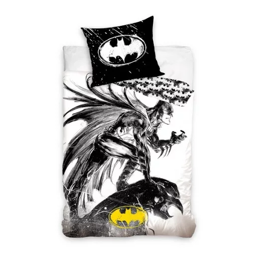 Parure lit Housse de couette réversible BATMAN 140 × 200 cm 100% coton - Grafit