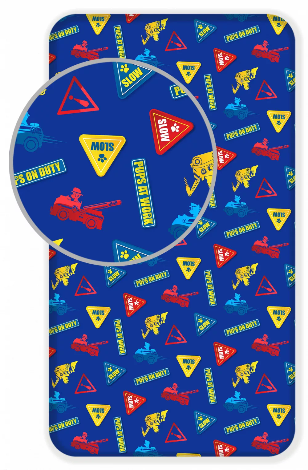 Drap housse lit enfant 90 x 200 cm PAT PATROUILLE - 100% Coton