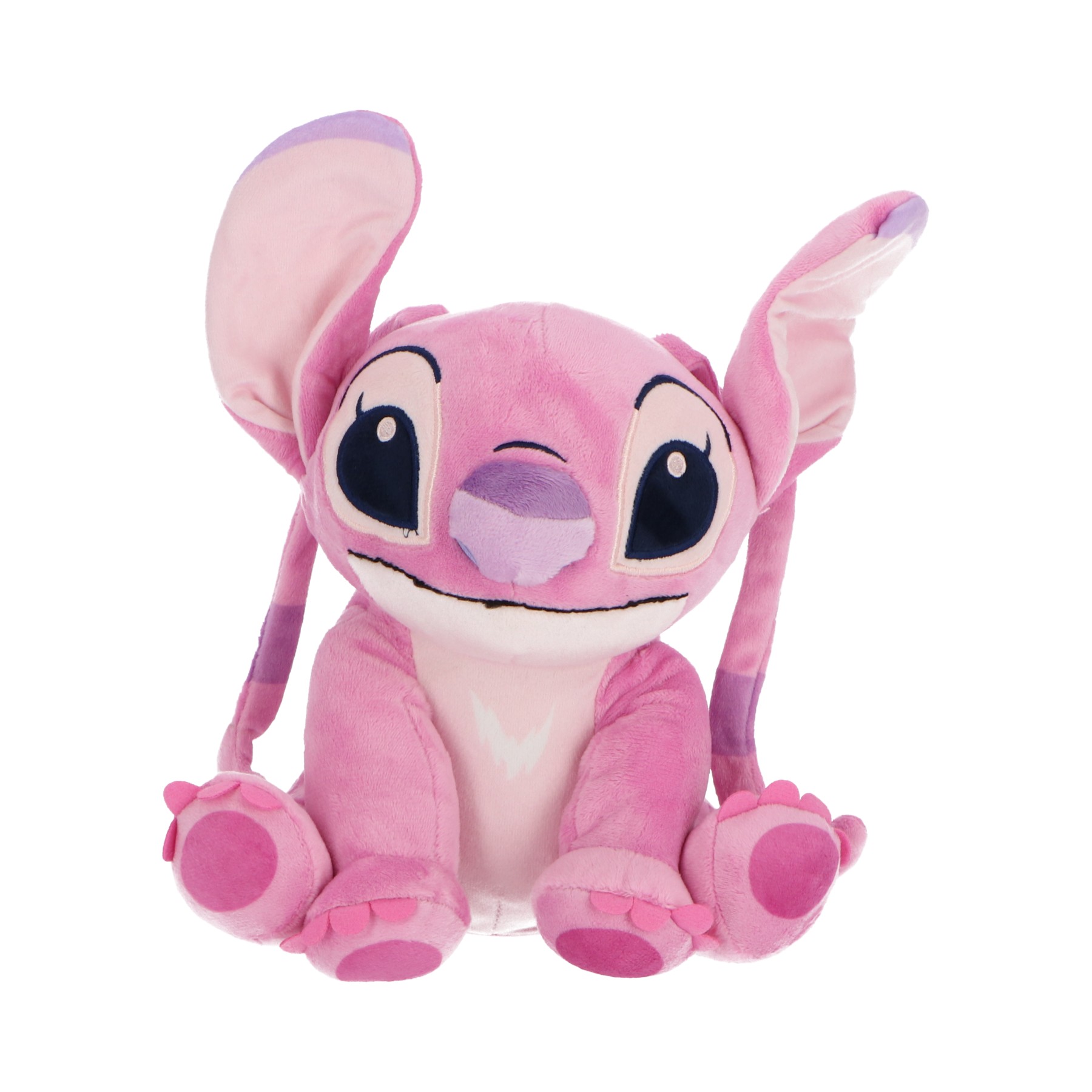 Tirelire en Peluche Angel LILO ET STITCH de 20 CM Disney - Rose - Licence officielle