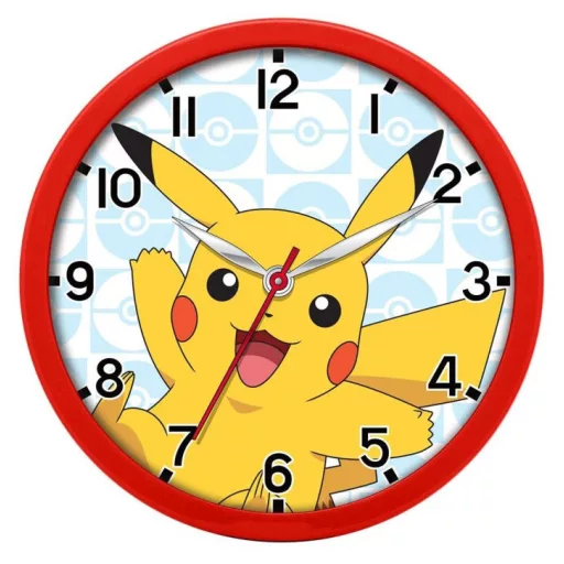 Horloge murale - PIKACHU - 25cm - Décoration chambre enfant pokémon