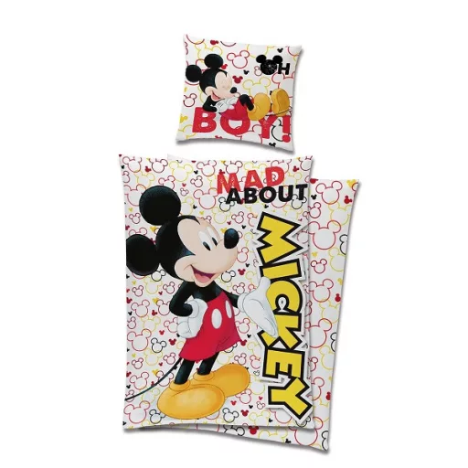 Parure lit Housse de couette réversible disney MICKEY MOUSE - 140x200cm - 100% coton - chambre enfant