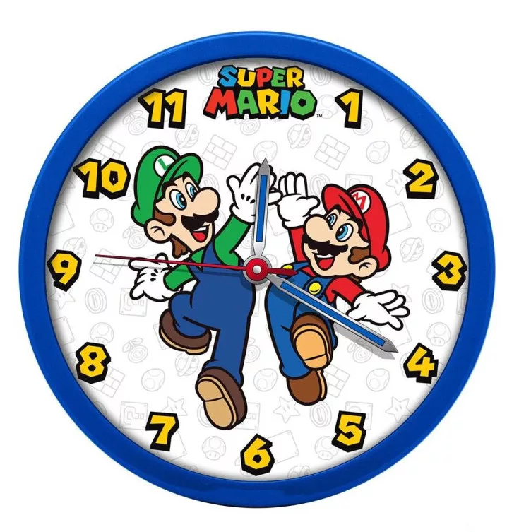 Horloge murale - SUPER MARIO - 25cm - Décoration chambre enfant luigi