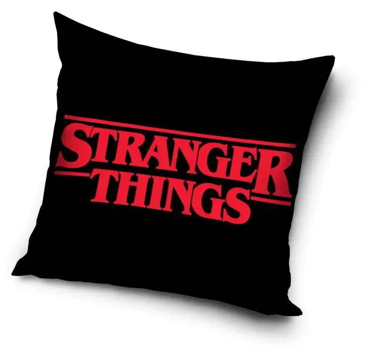 Coussin STRANGER THINGS 40 x 40 cm oreiller pour canapé chambre salon décoration - Noir