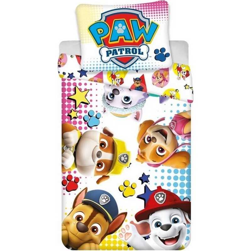 Parure lit Housse de couette réversible enfant LA PAT PATROUILLE 140x200cm - Lit 1 place - Paw Patrol