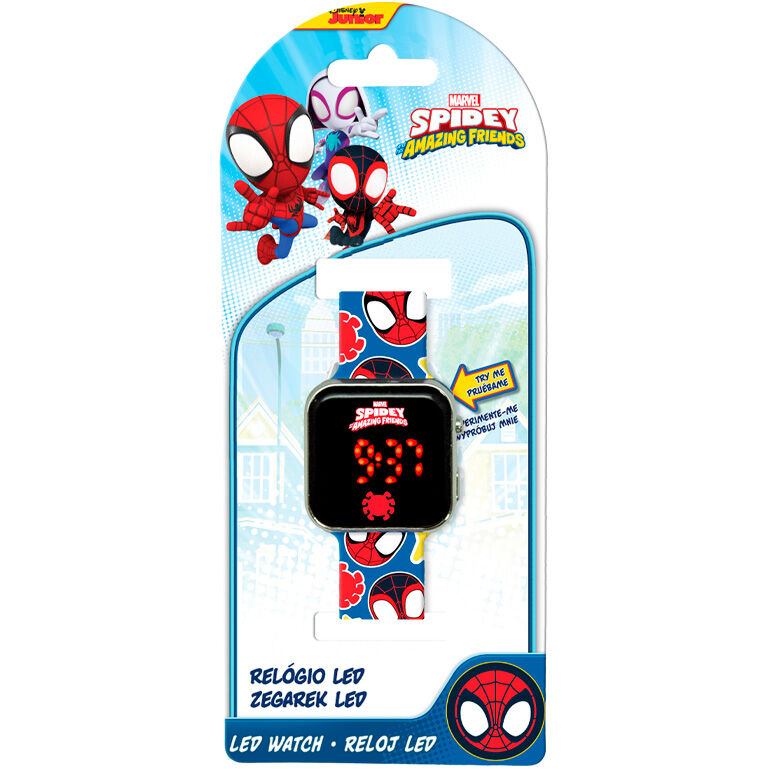 Montre LED numérique SPIDERMAN SPIDEY pour enfants - design coloré et ludique