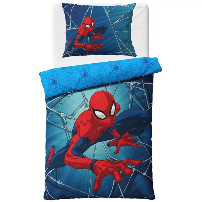 Parure lit Housse de couette réversible SPIDERMAN - 140x200cm - 100% coton - chambre enfant