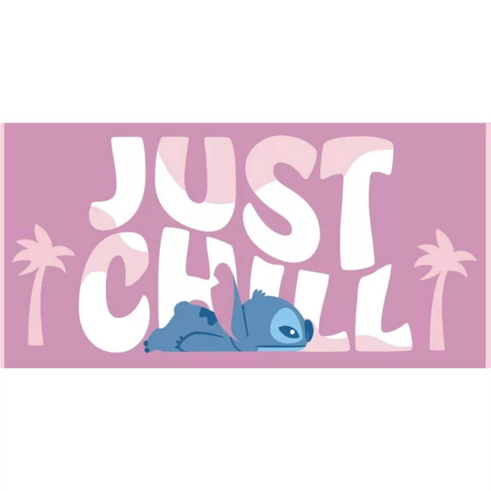 Serviette de bain et de plage LILO ET STITCH Disney 70x140 cm chill (Sèche Rapidement)