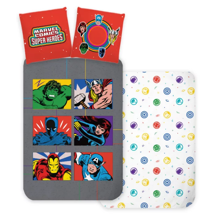 Parure lit Housse de couette réversible AVENGERS - 140x200cm - 100% coton - chambre enfant