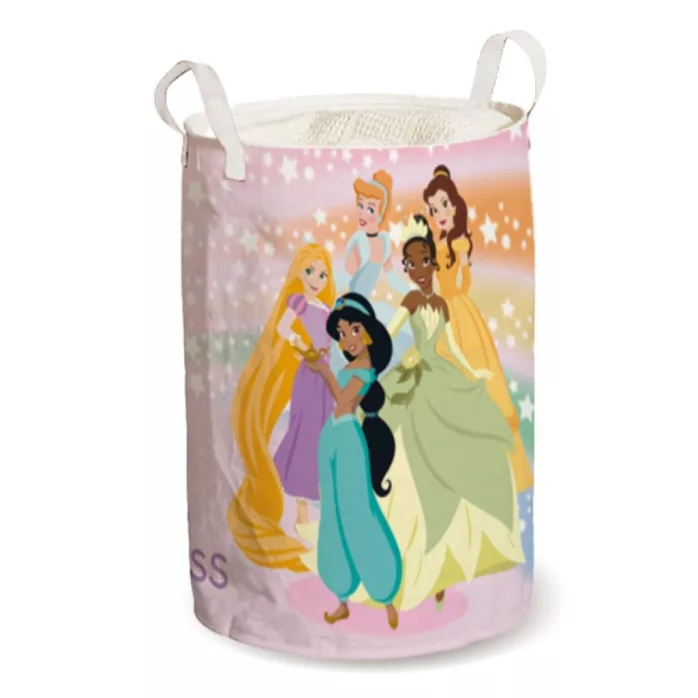 Panier à linge Disney Princess étoilé - 52x30 cm, en polyester 100% doublé pour une touche de magie et d'organisation dans la chambre de votre petite princesse.