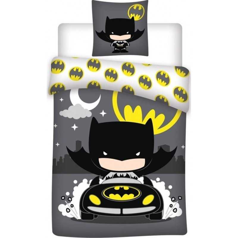 Parure lit Housse de couette réversible BATMAN pour enfant 140x200cm comics