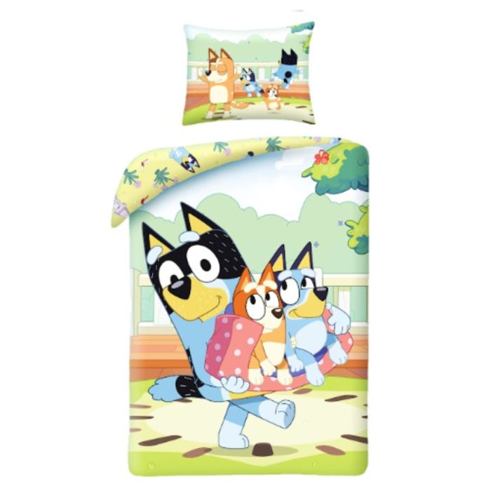 Parure lit Housse de couette réversible enfant BLUEY 140x200cm - Lit 1 place
