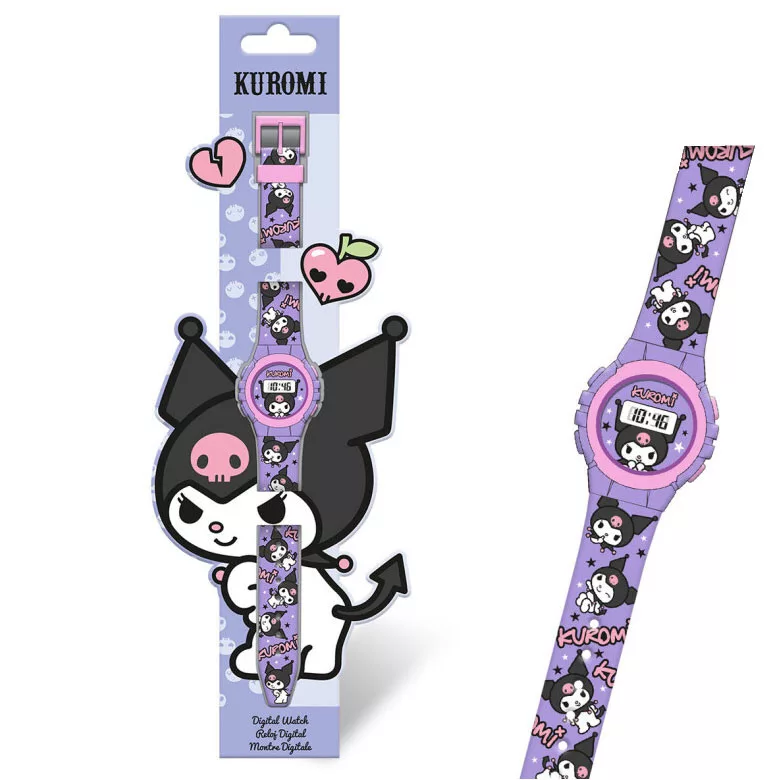 Montre numérique Hello Kitty Kuromi pour enfants - design coloré et ludique