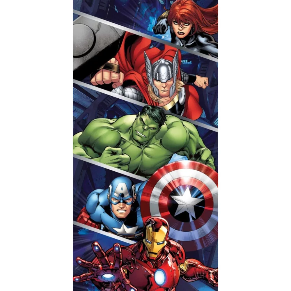 Serviette de bain et de plage AVENGERS 70x140 cm (Sèche Rapidement) Marvel Titan Héro