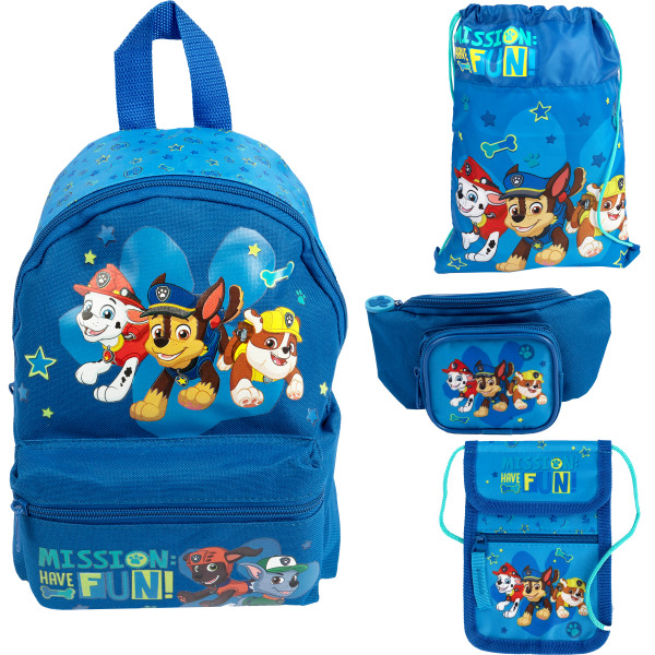 La Pat Patrouille Sac à dos Maternelle + Sac de Sport + Banane Paw Portefeuille