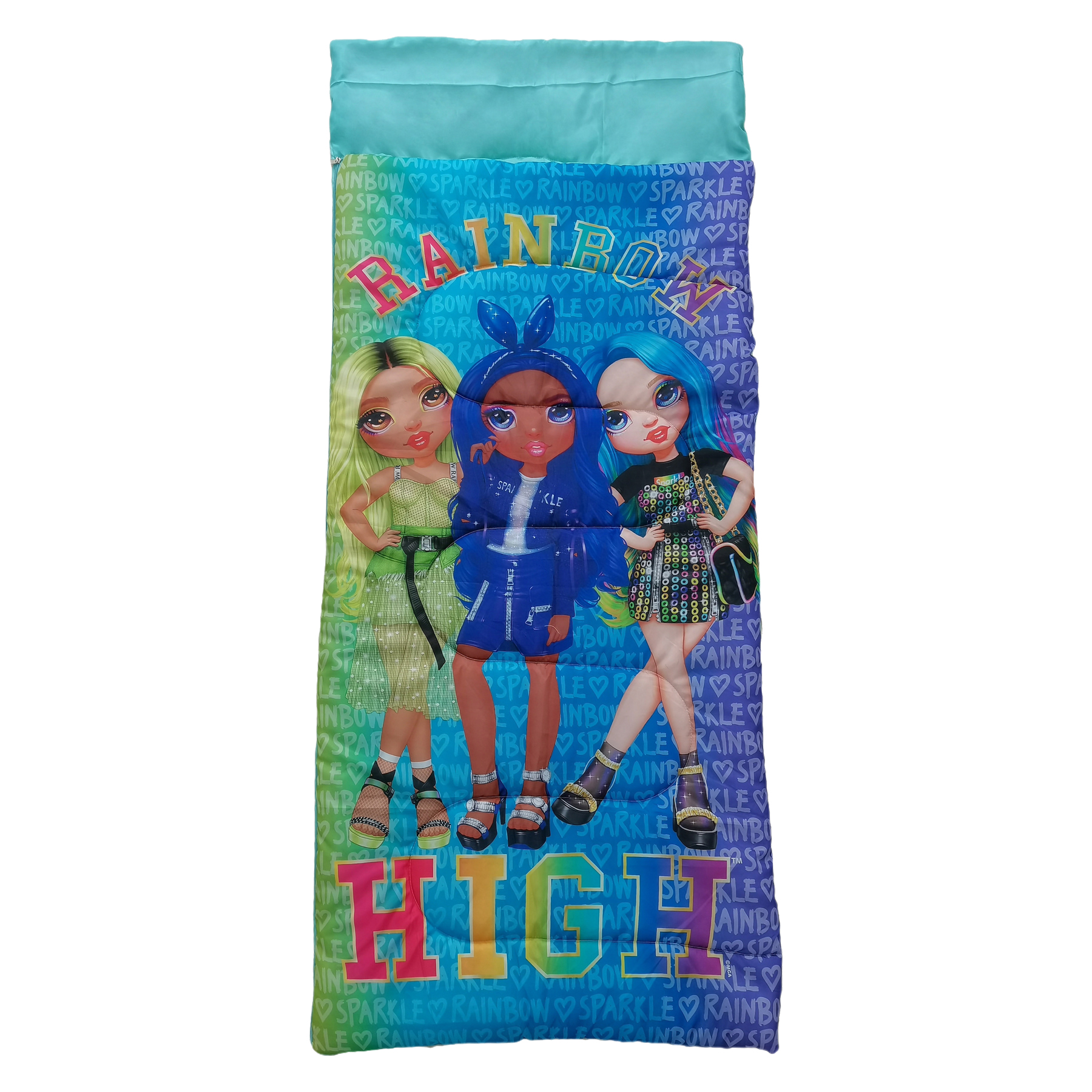 Sac de couchage RAINBOW HIGH pour fille 165x70cm - Licence Officielle