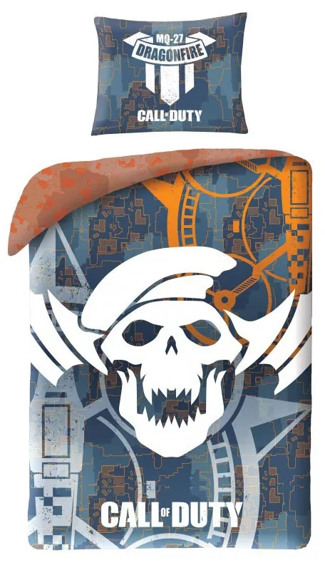 Parure lit Housse de couette réversible CALL OF DUTY - 140x200cm - 100% coton - cod moderne warfare 2 mw
