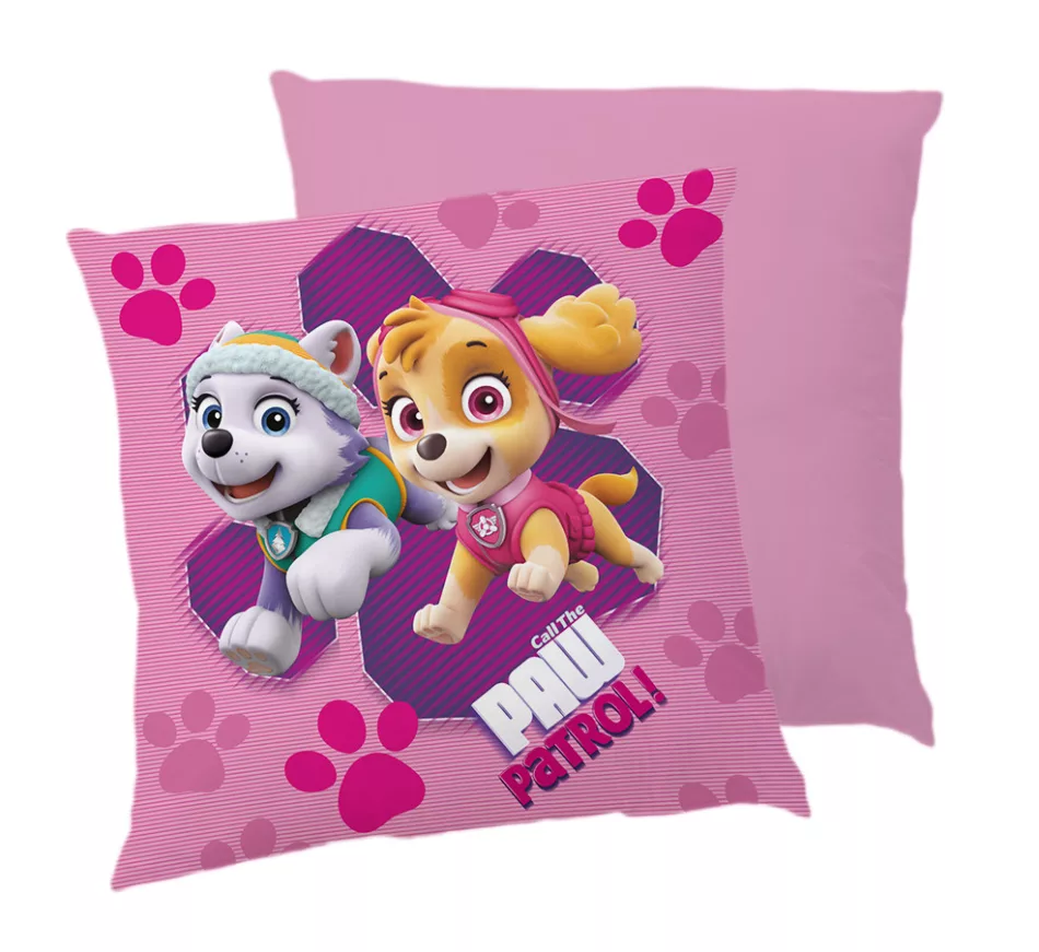 Coussin LA PAT' PATROUILLE 40x40 cm oreiller pour canapé chambre salon paw patrol fille