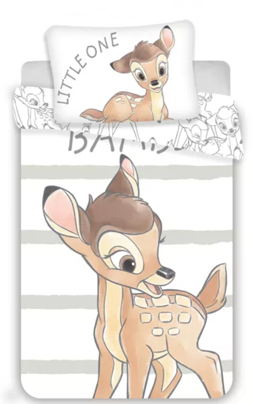 Parure lit Housse de couette réversible walt disney BAMBI 100x135cm 100% coton bébé