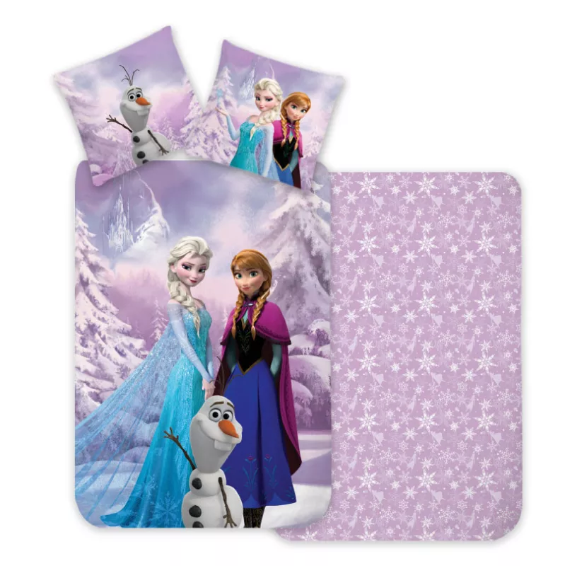 Parure lit Housse de couette 100x140cm La Reine des neiges pour fille Snowy