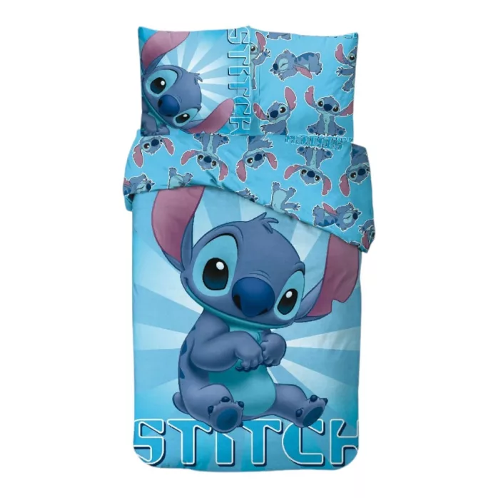 Ensemble de literie Disney Lilo et Stitch – Taille 140x200cm avec taie d'oreiller 65x65cm, conçu en coton doux pour des nuits enchanteuses. Transformez la chambre de votre enfant en un paradis tropical !