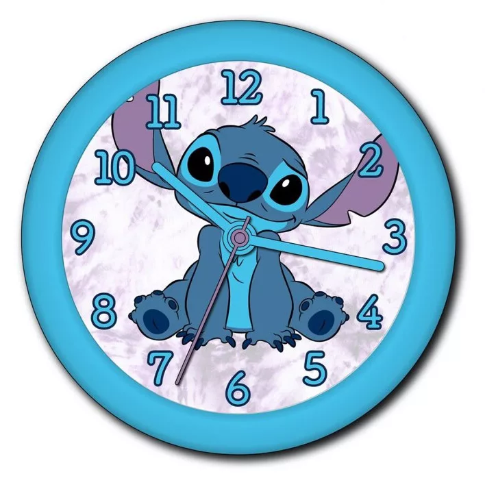 Horloge murale - LILO ET STITCH - 25cm - Décoration chambre enfant disney - Bleu