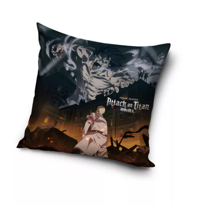 Housse de coussin en velours "Attack on Titan" 40x40 cm - Passionnés de la série L'attaque des titans