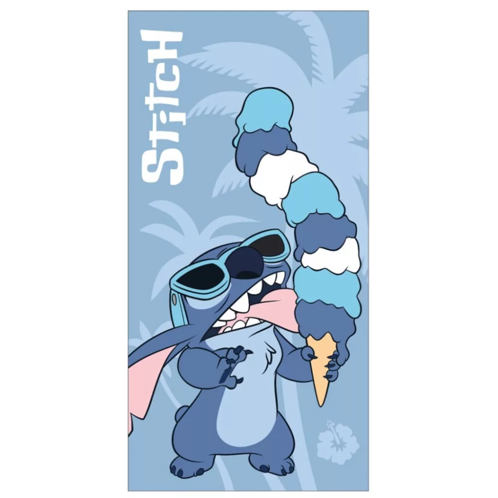 Serviette de bain et de plage Disney Lilo et Stitch 70x140 cm Ice Cream (Sèche Rapidement)