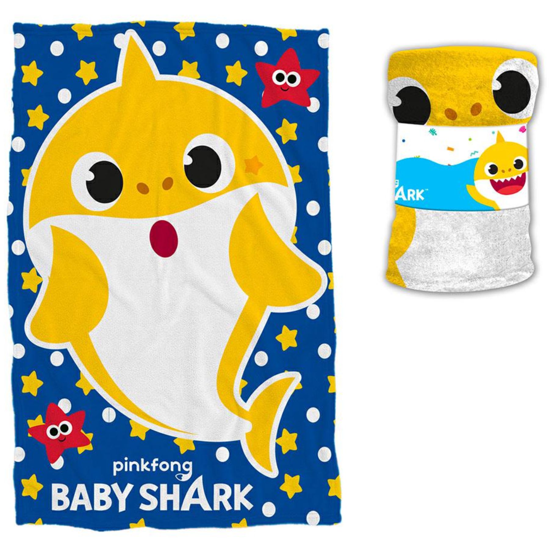 Couverture Polaire BABY SHARK 90 x 140 cm plaid - Licence Officielle