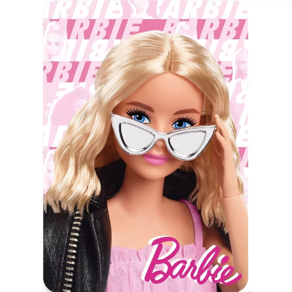 Plaid polaire BARBIE 100 x 140 cm couverture glam