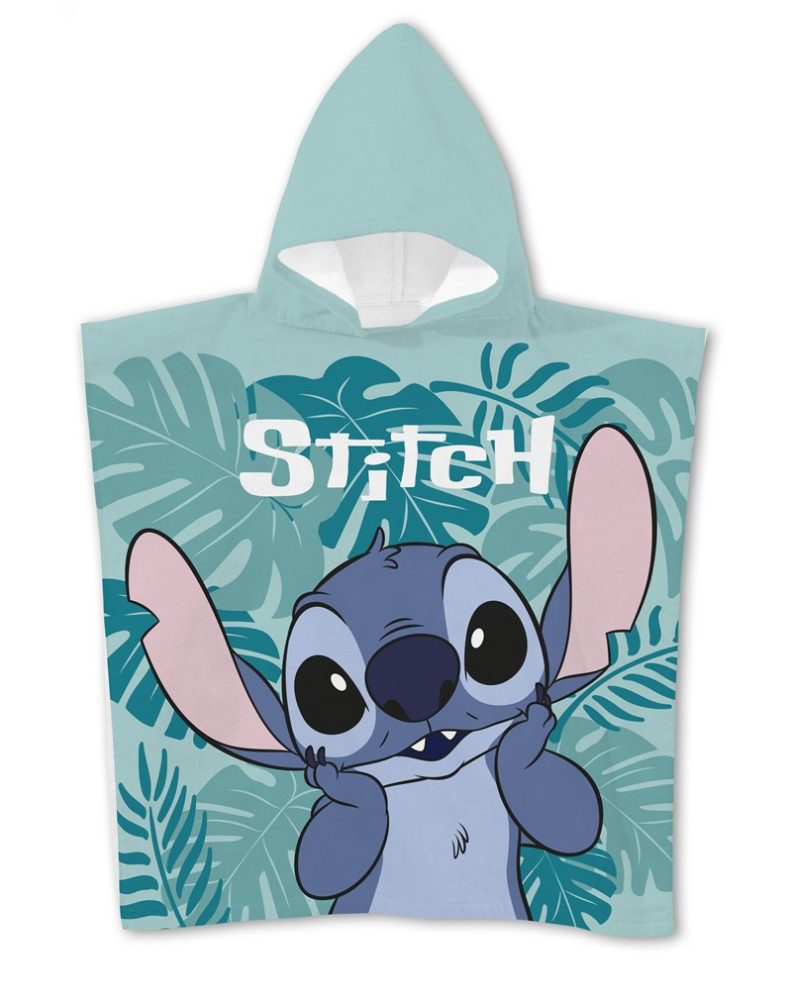 Poncho de Plage Disney Lilo et Stitch - cape de bain – Serviette séchage rapide 50x100 cm