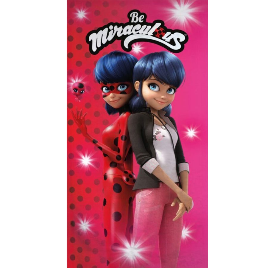Serviette de bain et de plage Miraculous Ladybug 70x140 cm (Sèche Rapidement)