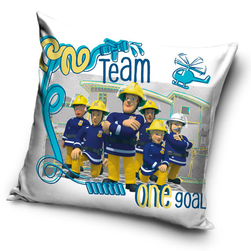 Coussin SAM LE POMPIER 40x40 cm oreiller pour canapé chambre salon bébé