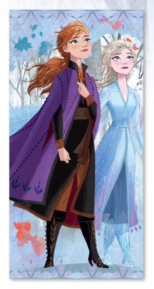 Serviette de bain et de plage Disney La Reine des Neiges, 70x137 cm (Sèche-Rapidement)
