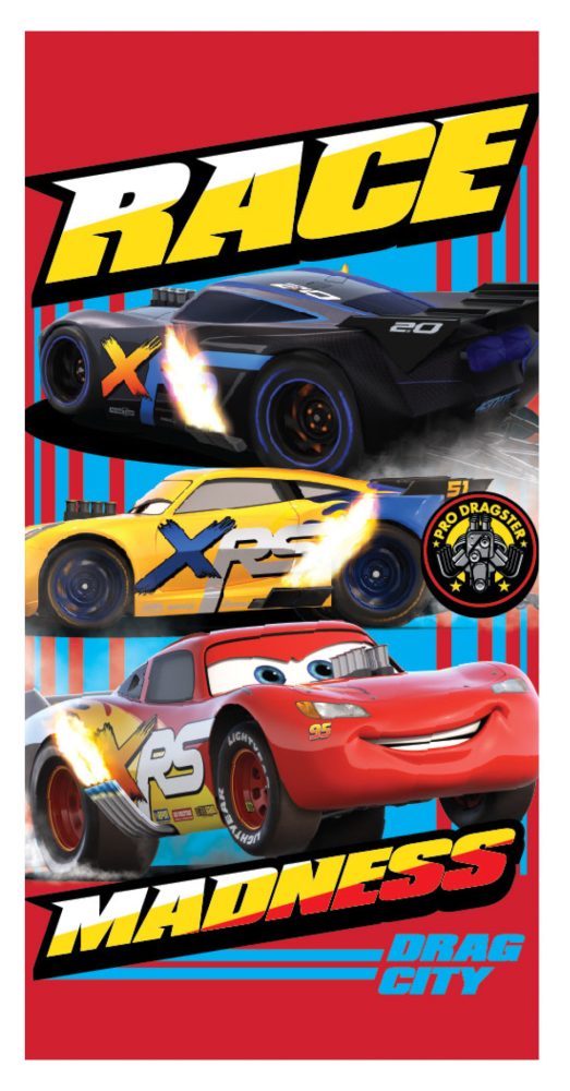 Serviette de bain et de plage Disney Cars - 70x137 cm (Sèche Rapide)