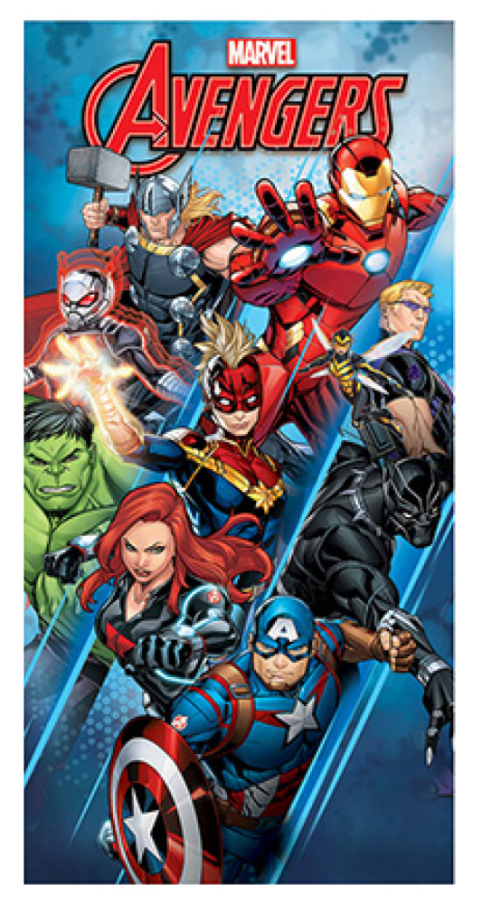Serviette de bain et de plage Avengers, 70x137 cm (Séchage rapide)