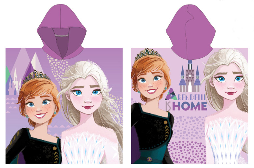 Poncho de plage Disney Frozen Reine des neiges Arendelle 55x110 cm (Séchage Rapide)