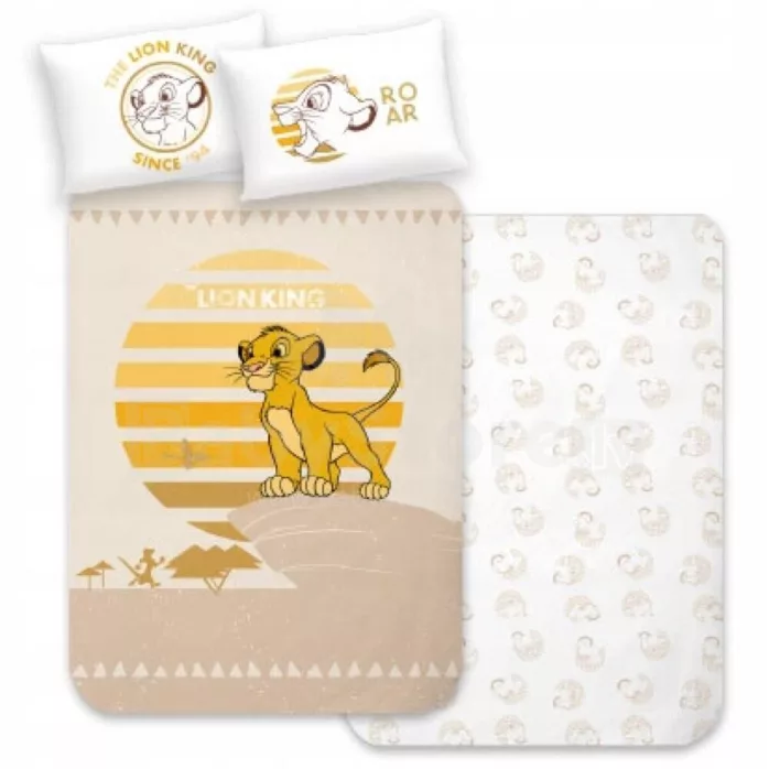 Parure lit Housse de couette réversible Disney LE ROI LION 100 × 135 cm 100% coton