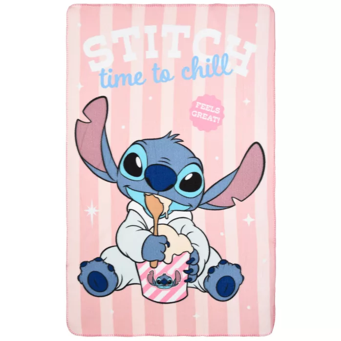 Couverture Polaire Disney LILO ET STITCH plaid Time to Chill 100 x 150 cm