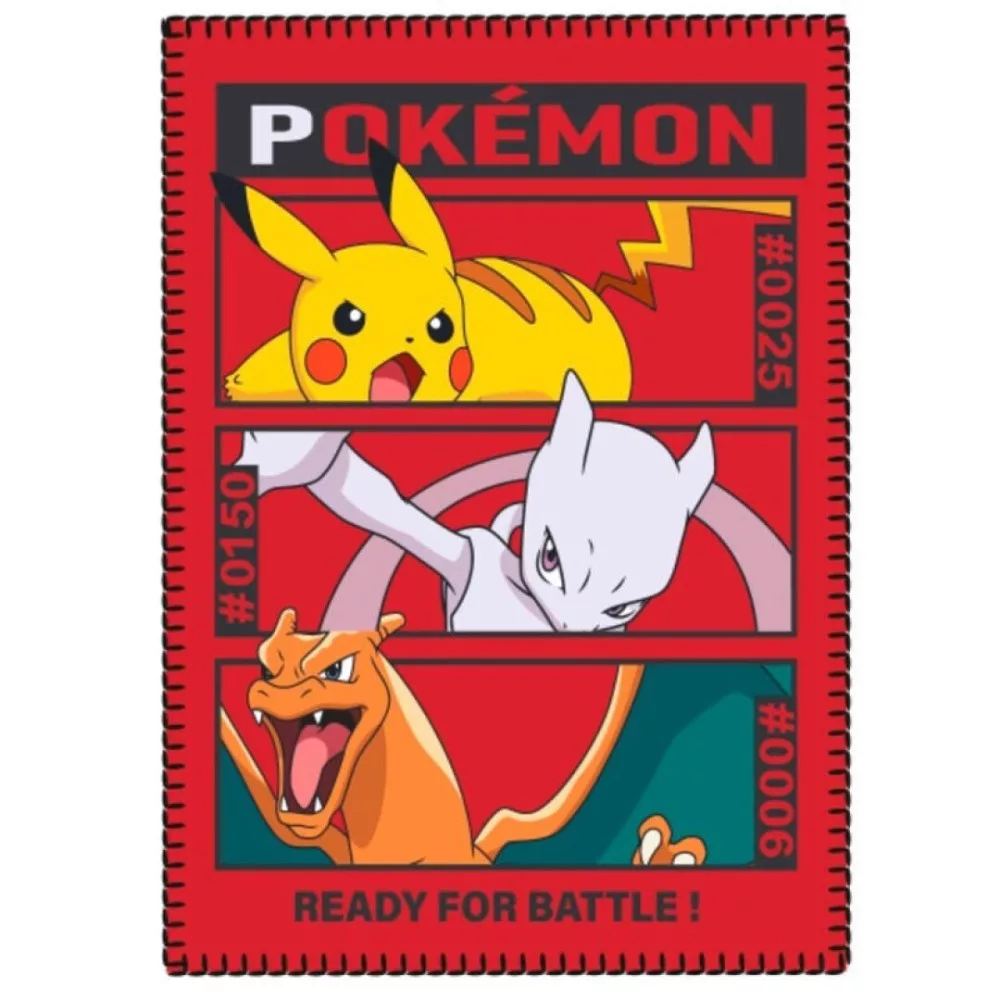 Plaid polaire POKEMON 100 x 140 cm couverture pikachu rouge