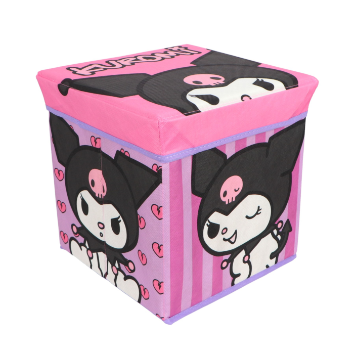 Pouf Coffre de rangement à jouets KUROMI chambre enfant banc malle Hello Kitty