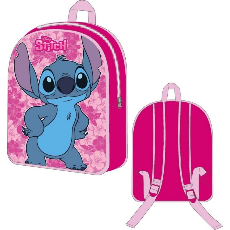 Sac à dos maternelle LILO & STITCH rose 30 cm