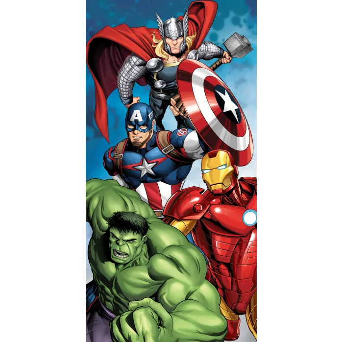 Serviette de plage ou Drap de bain AVENGERS - 70 x 140 cm - 100% Coton