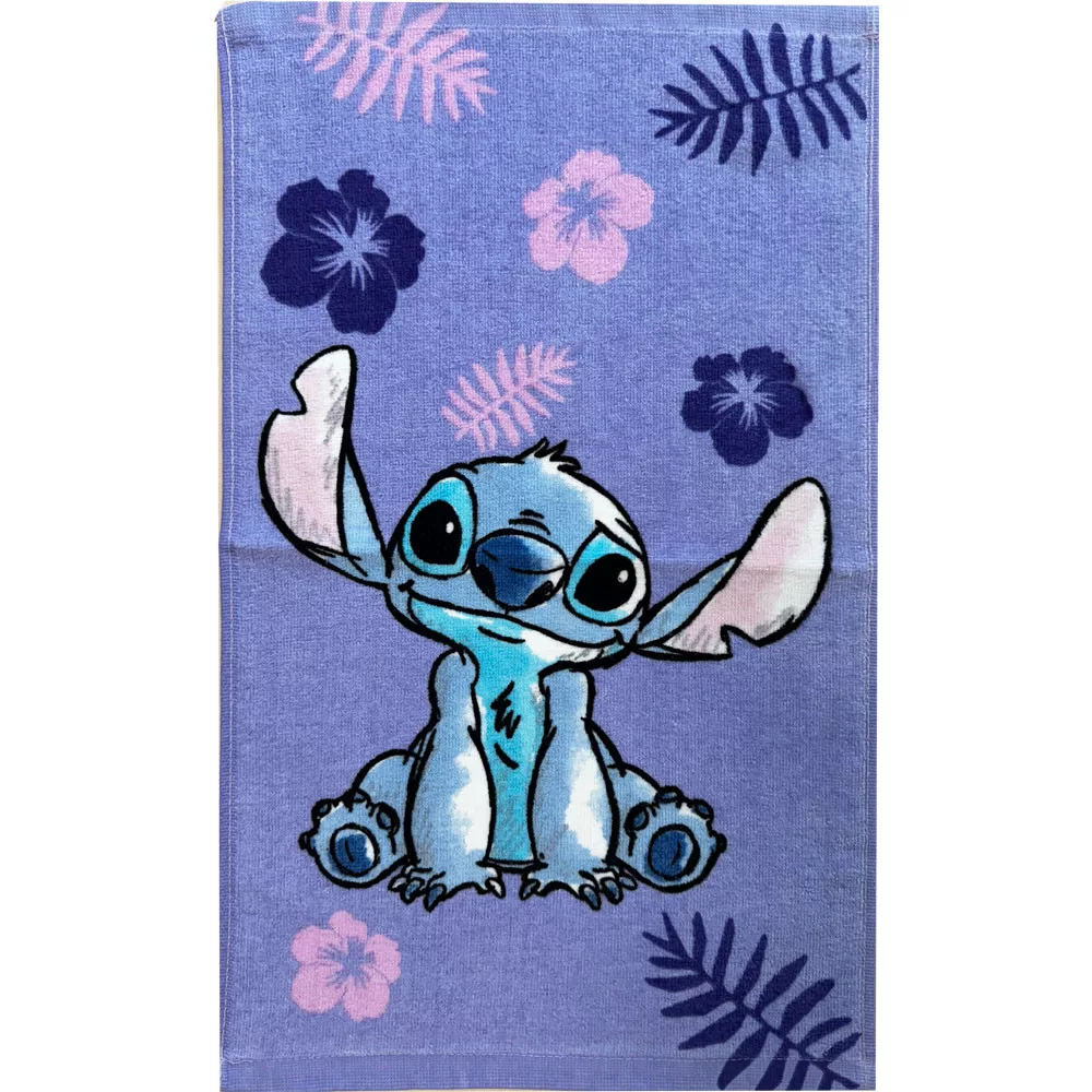 Serviette enfant 30 x 50 cm LILO ET STITCH Disney mains visage 100% Coton