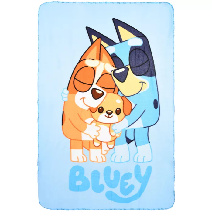 Couverture Polaire BLUEY 100 x 150 cm plaid bleu