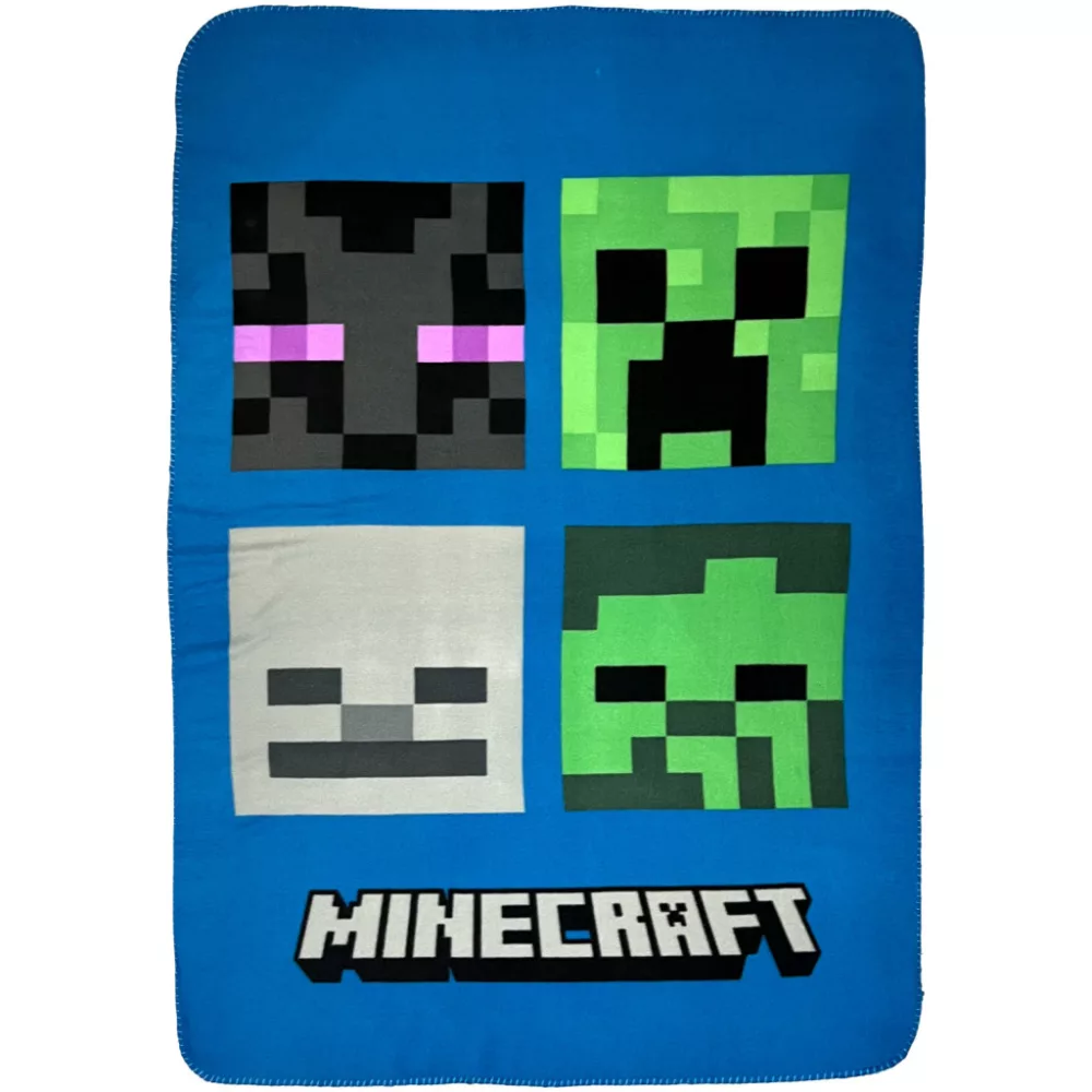 Plaid polaire MINECRAFT 100 x 150 cm couverture skin creeper ps5