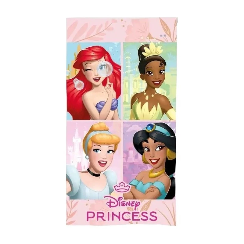 Serviette de plage ou Drap de bain DISNEY PRINCESSES - 70x140 cm (Séchage Rapide) Ariel Cendrillon
