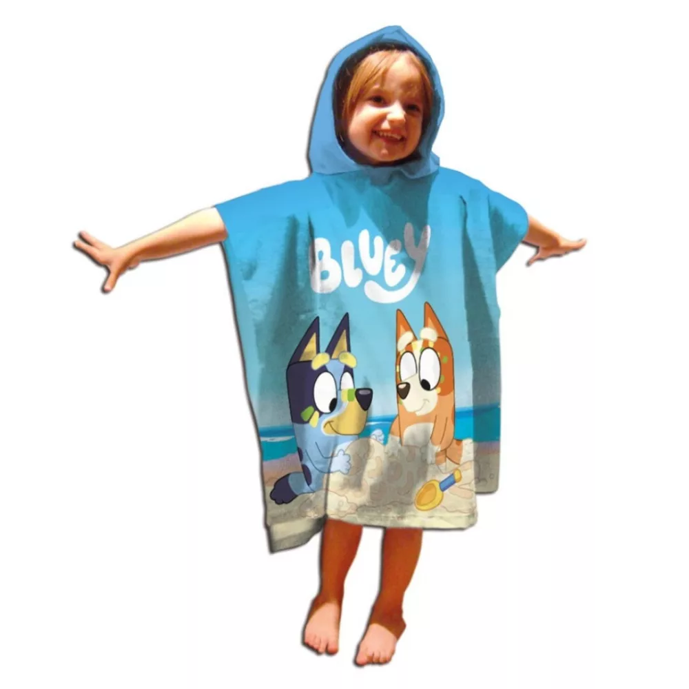 Poncho de Plage Bluey - cape de bain – Serviette séchage rapide 55x110 cm