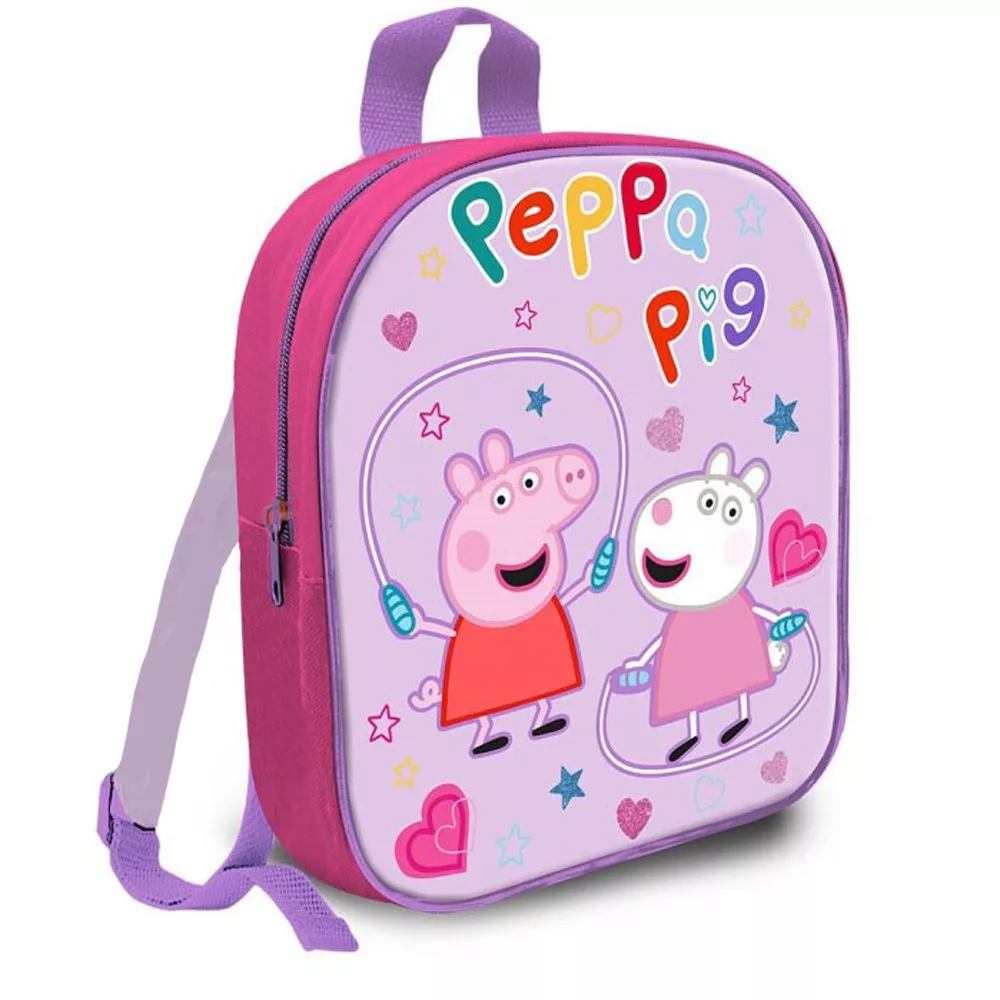 Sac à dos maternelle PEPPA PIG rose 30 cm
